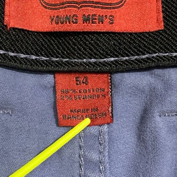 The Foundry Mens Size 54 Blue Fish Lure Pattern Bermuda Cotton Shorts Flat Front - Picture 4 of 7